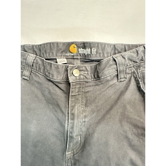 Carhartt Straight Fit Carpenter Pants 33x32 Color Grey Regular - Picture 2 of 8
